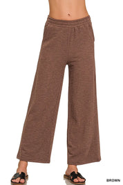 ZENANA Cotton Slub Wide Leg Pants on Simply Obsessed
