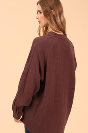 BLUE VELVET GAUZE WASHED BUTTON DOWN POCKET BLOUSE *** BEACH LIVE*** on Simply Obsessed