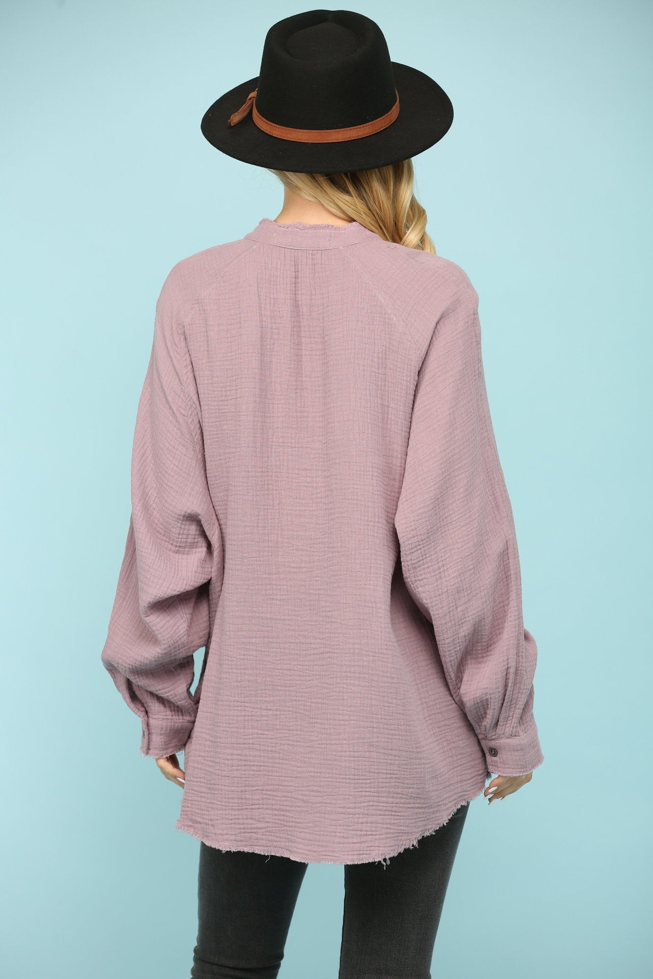 BLUE VELVET GAUZE WASHED BUTTON DOWN POCKET BLOUSE *** BEACH LIVE*** on Simply Obsessed