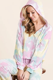 BiBi Tie Dye French Terry Casual Pants on Simply Obsessed
