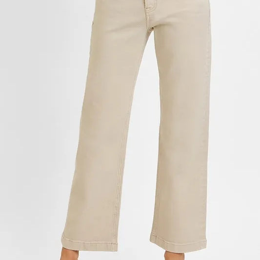 RISEN Full Size Tummy Control Mid Rise Ankle Straight Jeans Plus Size on Simply Obsessed