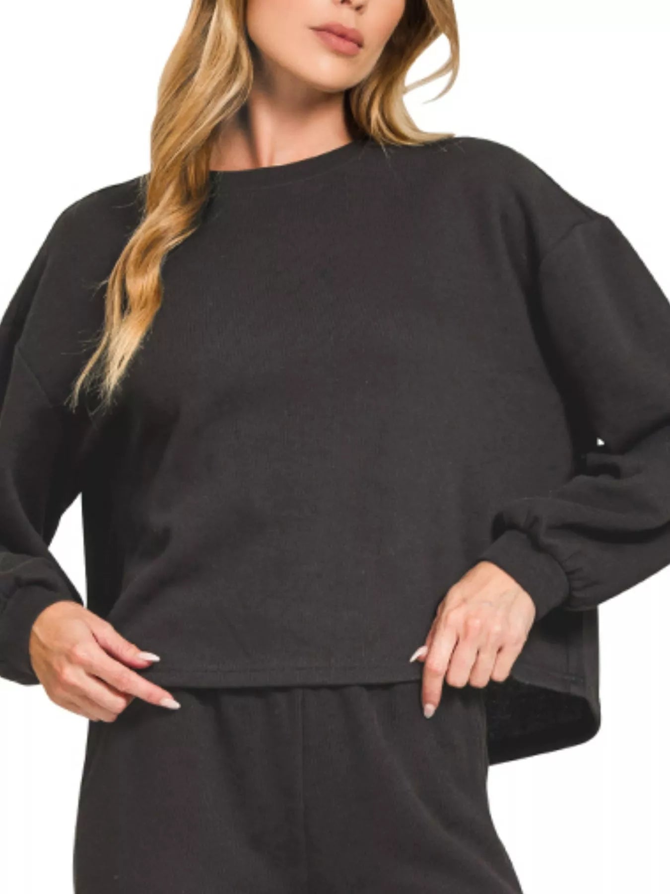 Zenana French Rib Pullover and Pants Set on Simply Obsessed