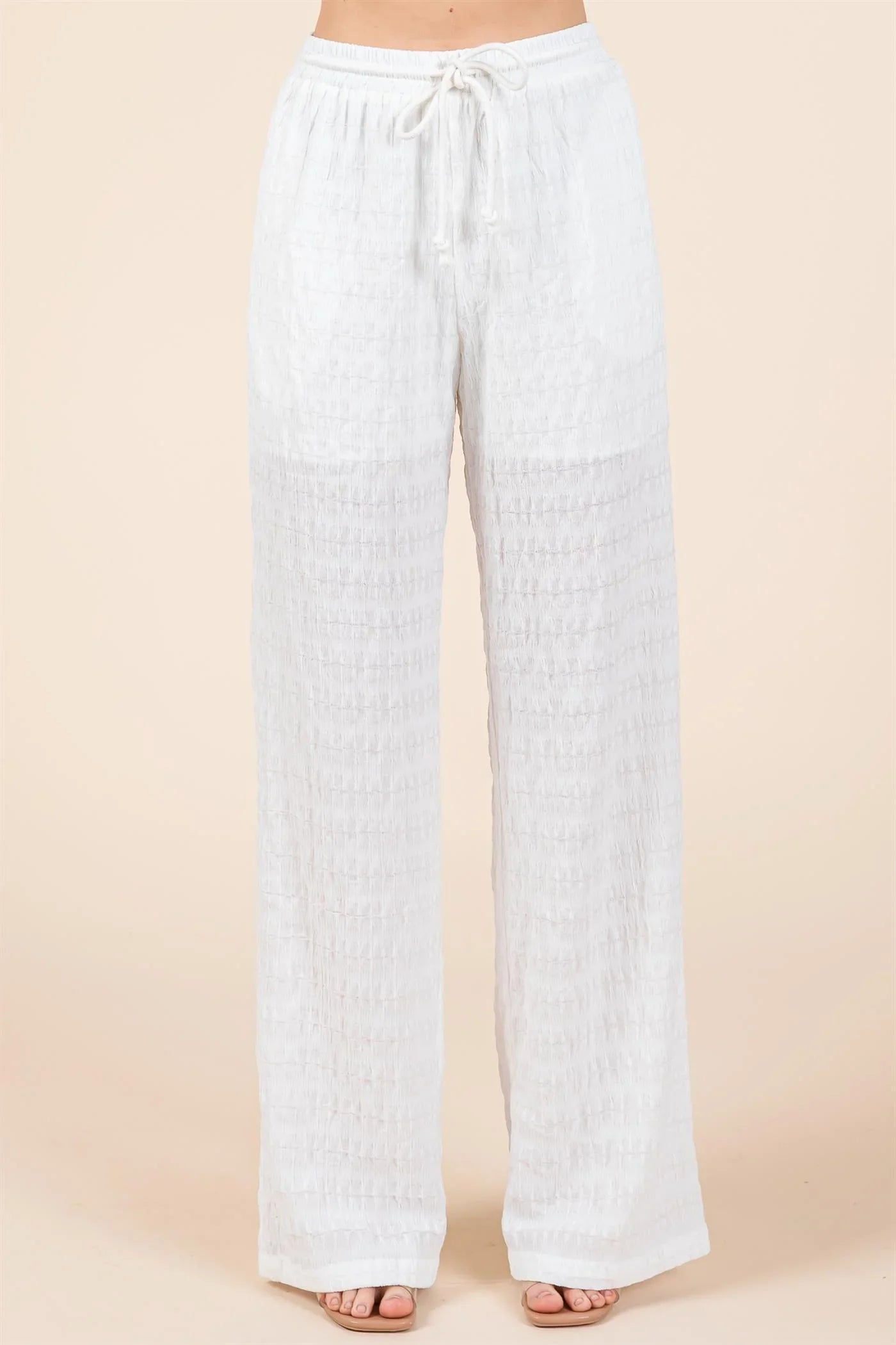 GEEGEE Lace Lined Beach Pants - IVORY on Simply Obsessed
