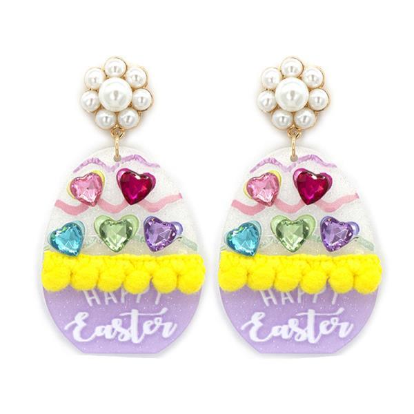 LA Finds Happy Easter Earrings on Simply Obsessed