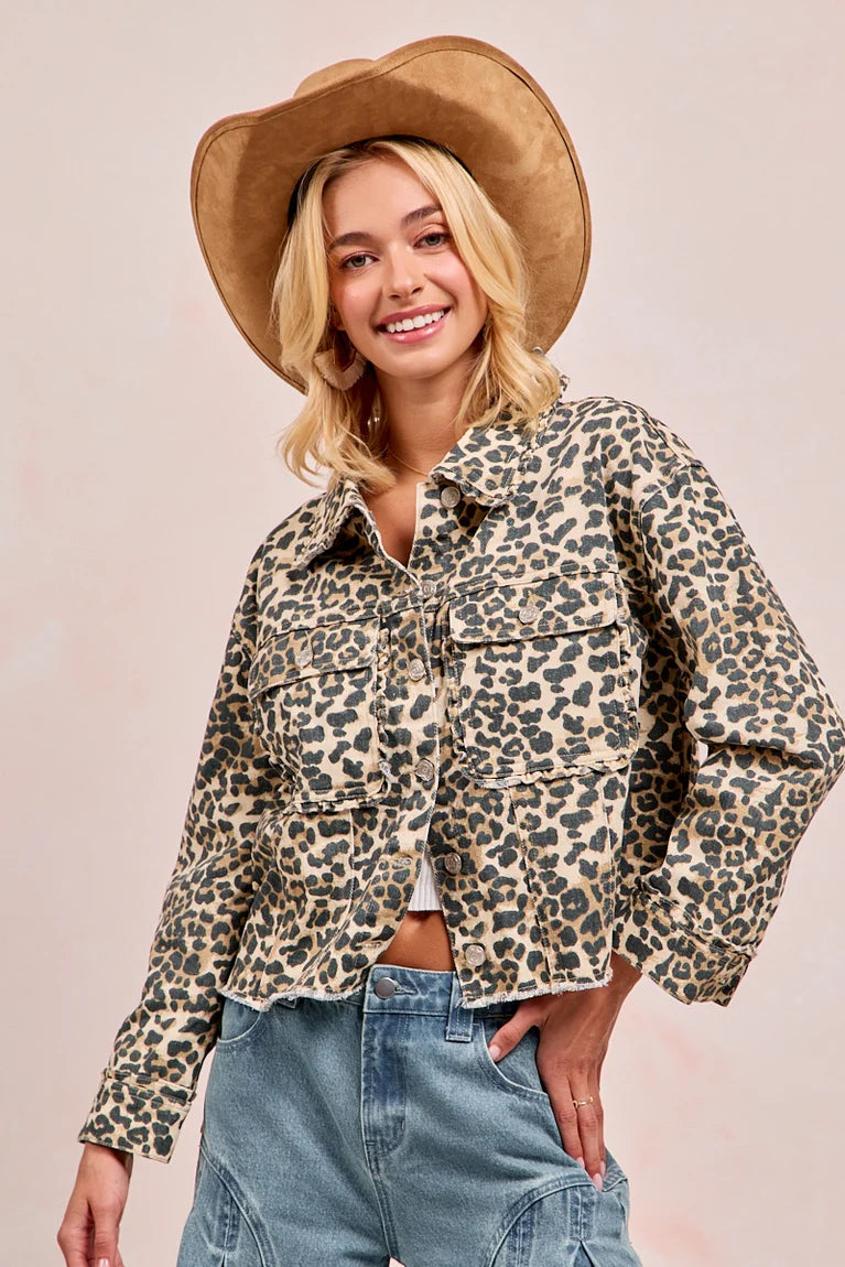 BiBi Leopard Double Pocket Jacket – Simply Obsessed