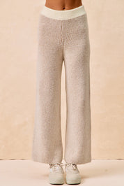 BiBi Two Toned Rib Textured Knit Pants