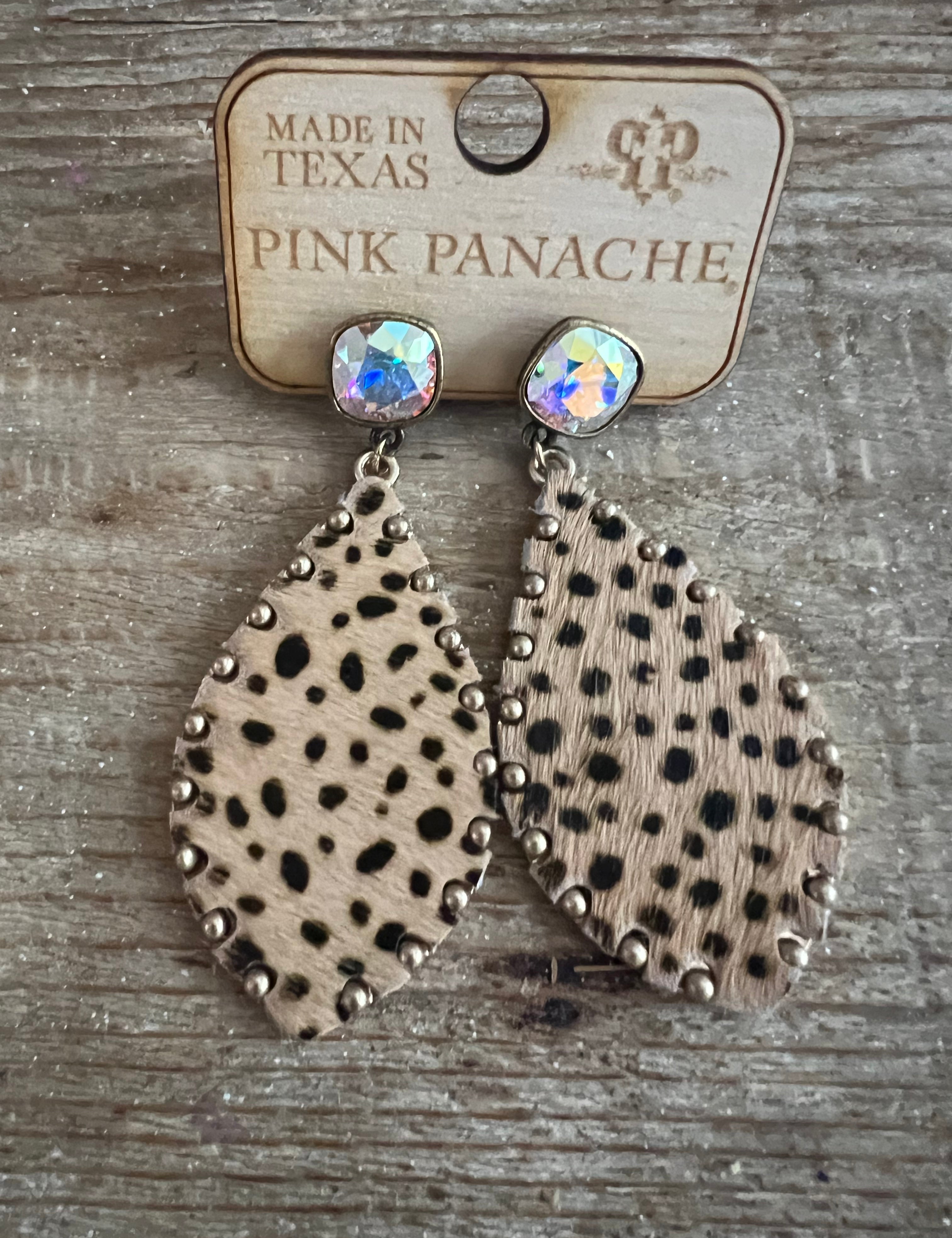 PINK PANACHE: Leopard AB Stone Drop Earrings on Simply Obsessed