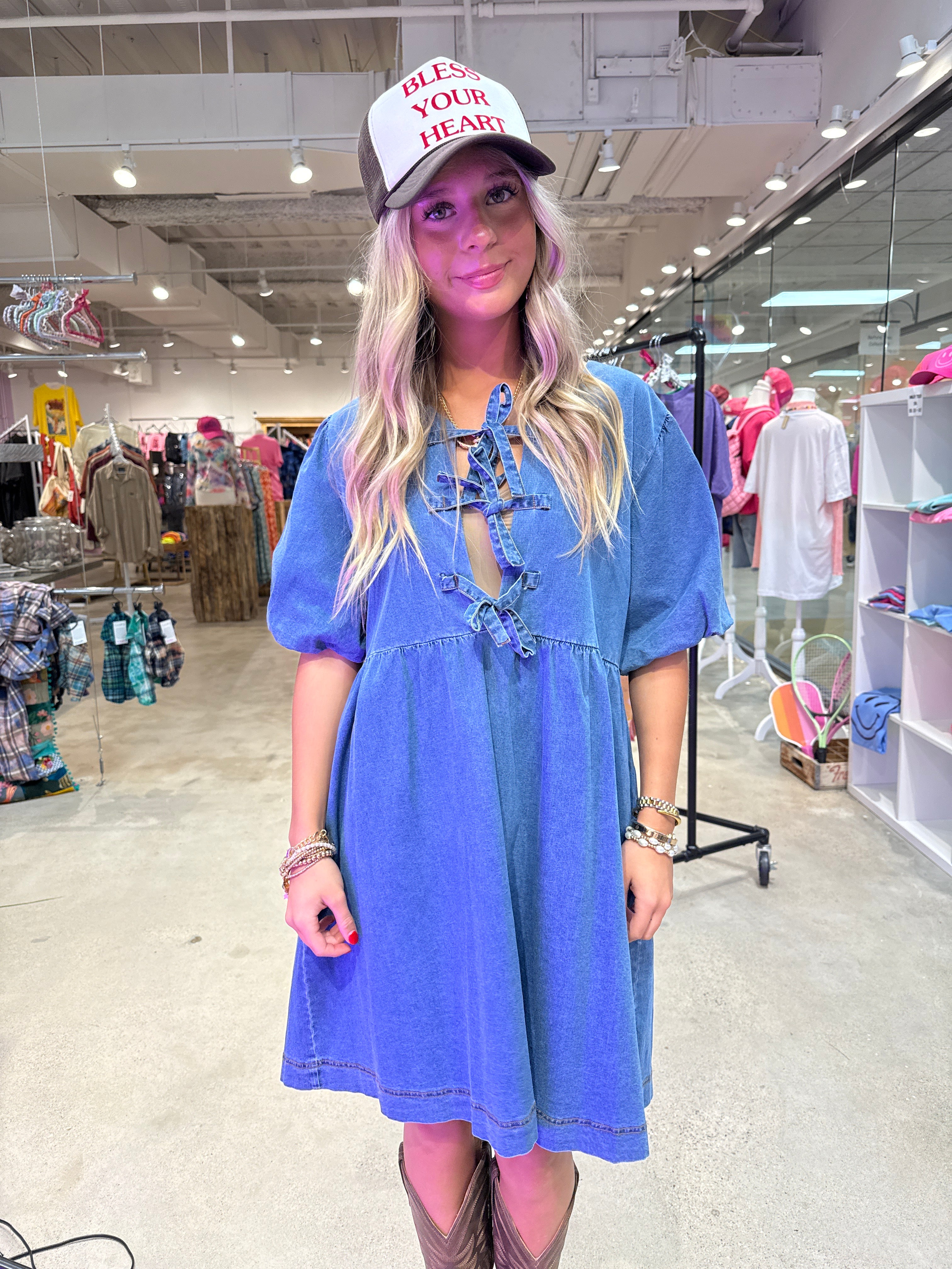white christmas dresses Simply Riveted Denim Dress main image 0
