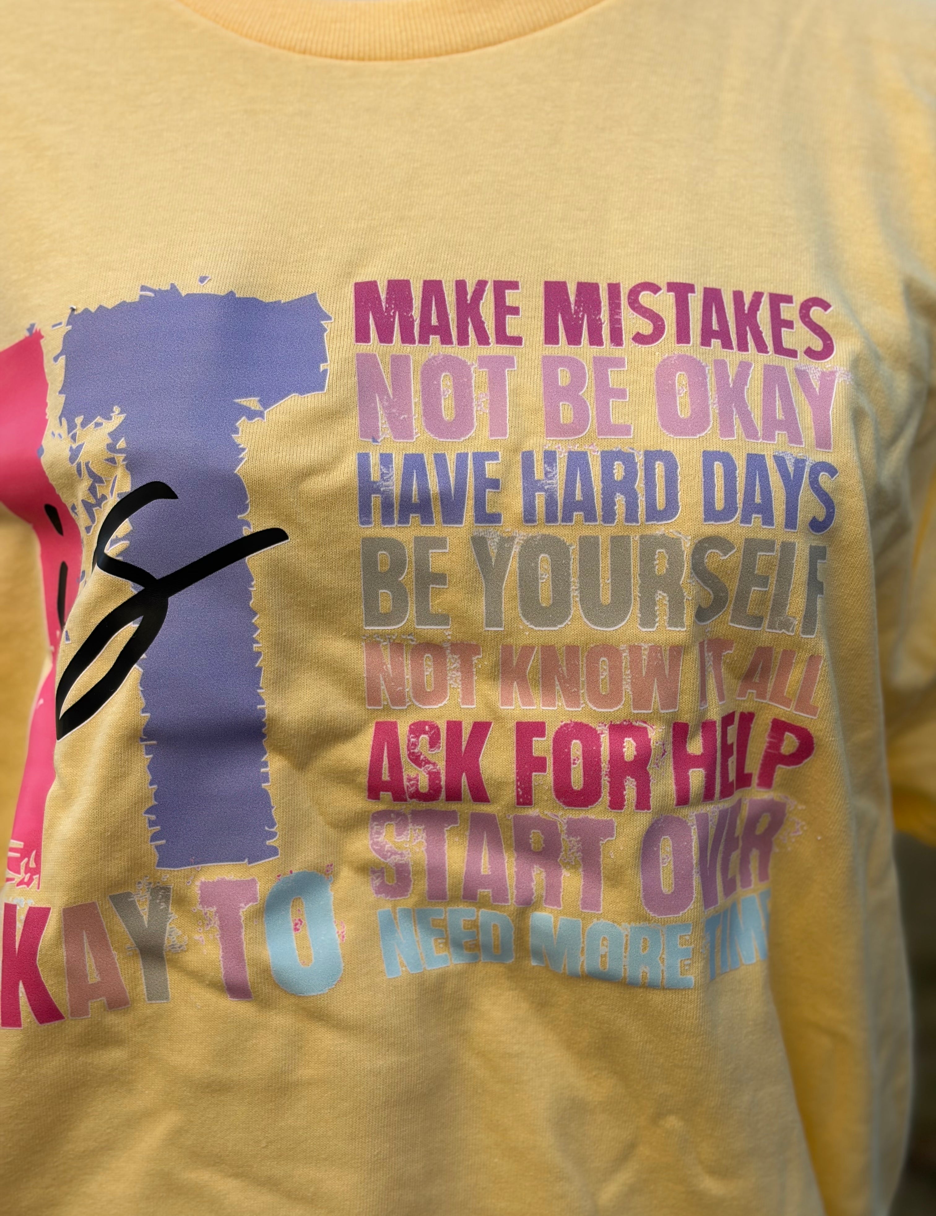 T-SHIRT JUNKIE It's Okay Tee on Simply Obsessed