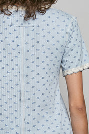 POL Floral V-Neck Short Sleeve Rib T-Shirt on Simply Obsessed