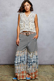 POL Button Down Cropped Crochet Vest with Scalloped Edge on Simply Obsessed