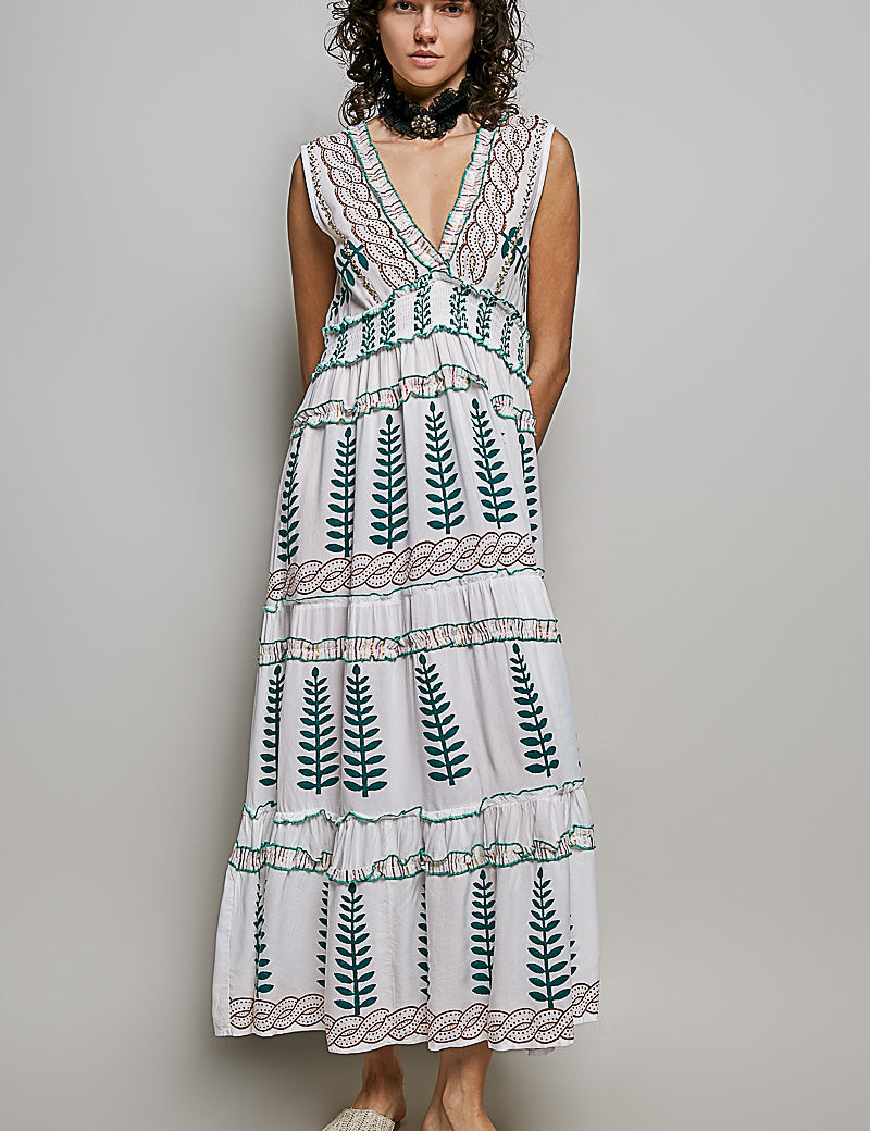 POL Floral Printed Sleeveless Tiered Dress with Smocked Waistband **DEBUT SALE** on Simply Obsessed