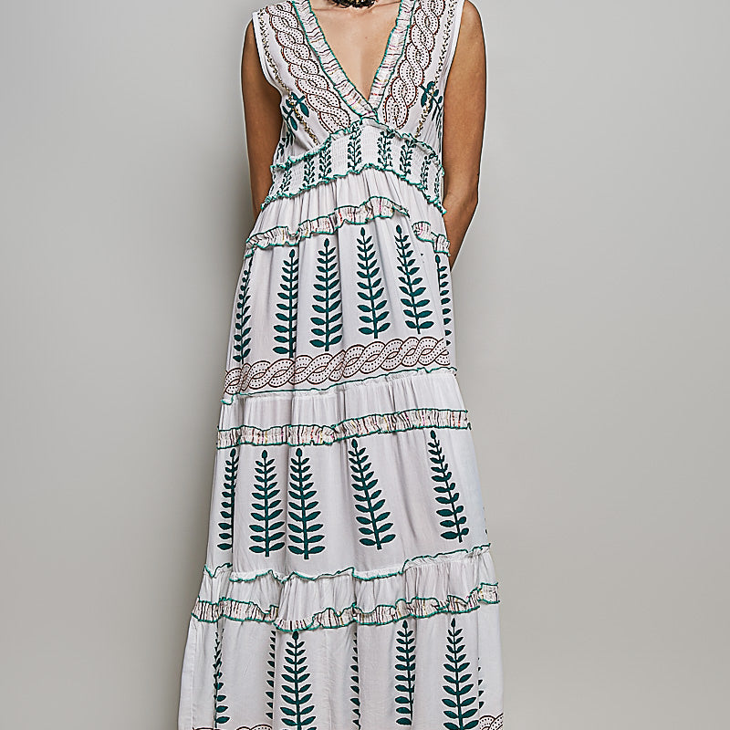 POL Floral Printed Sleeveless Tiered Dress with Smocked Waistband **DEBUT SALE** on Simply Obsessed