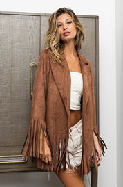 BiBi Single Blazer with Fringed Hem on Simply Obsessed