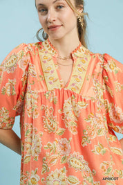 UMGEE Apricot Floral Boho Blouse **DEBUT SALE** on Simply Obsessed