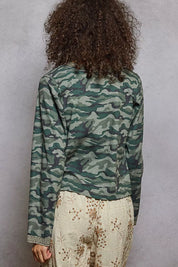 POL Camouflage Print Long Sleeve Top on Simply Obsessed