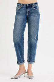 RISEN Full Size Low Rise Crop Boyfriend Jeans Plus Size on Simply Obsessed