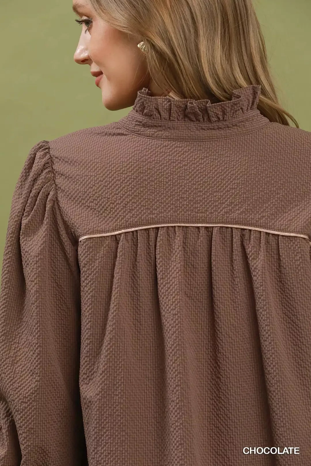 UMGEE Textured Puff Sleeve Mini Dress **DOORBUSTER** on Simply Obsessed