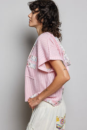 POL Short Sleeve Hooded Top with Back-Open Detail. **SALE** on Simply Obsessed