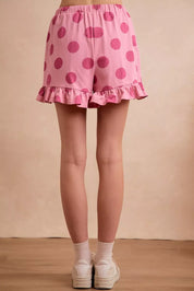 BIBI Polka Dots Printed Ruffled Detail Top And Shorts Set **DOORBUSTER** on Simply Obsessed