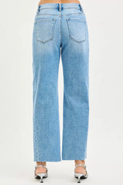 RISEN Full Size Slouchy Cropped Barrel Jeans with Curved Side Seam Plus Size on Simply Obsessed