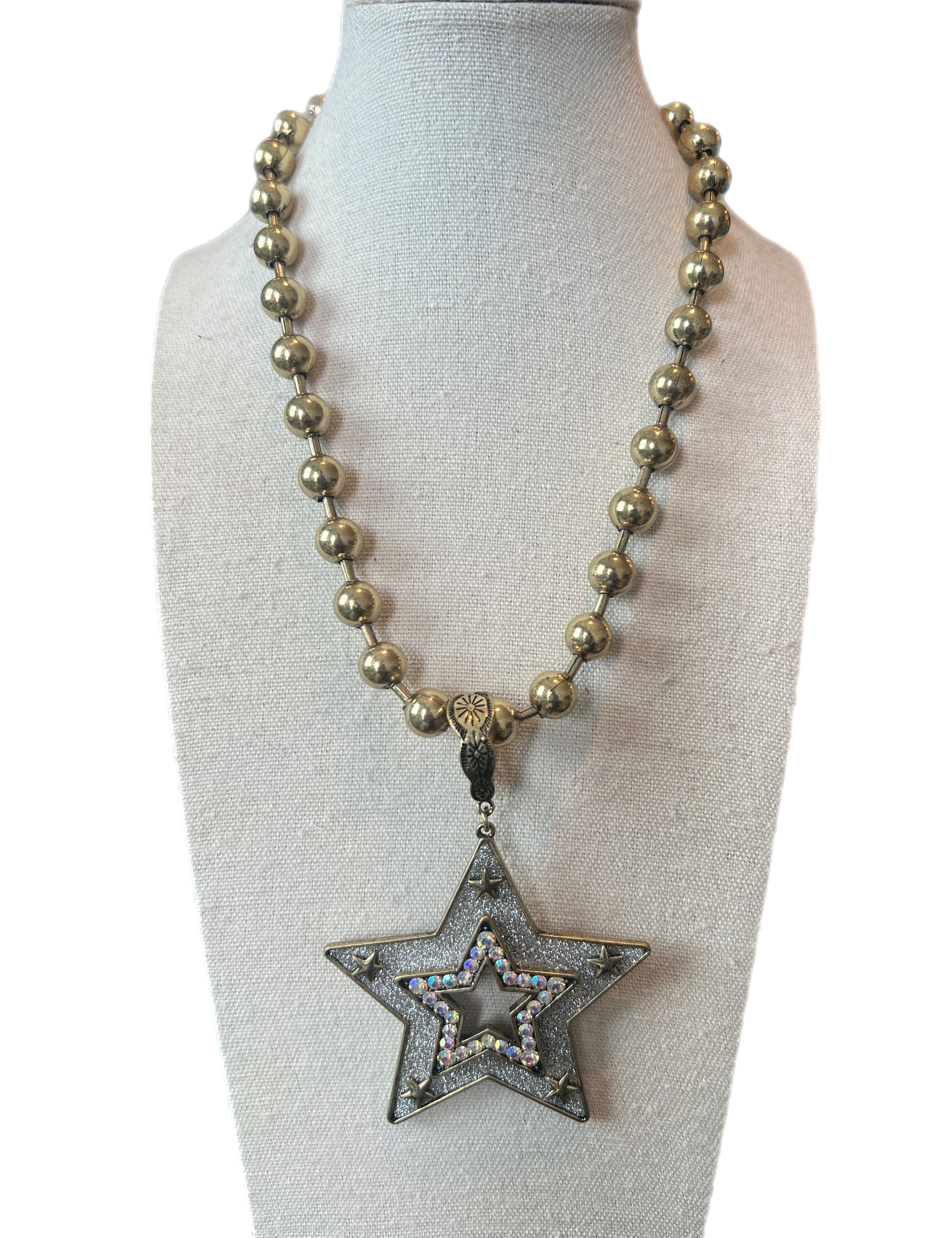 ATG Crystal Star Ball Chain Necklace on Simply Obsessed
