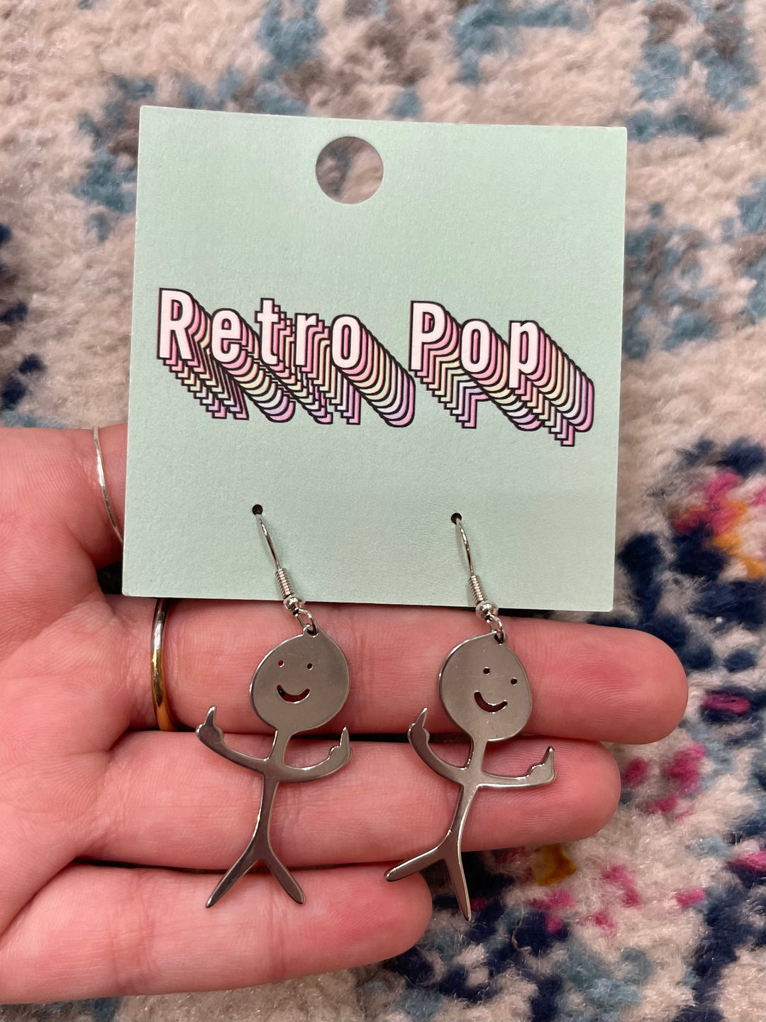 Middle Finger Stick Figure Earrings by Retro Pop on Simply Obsessed