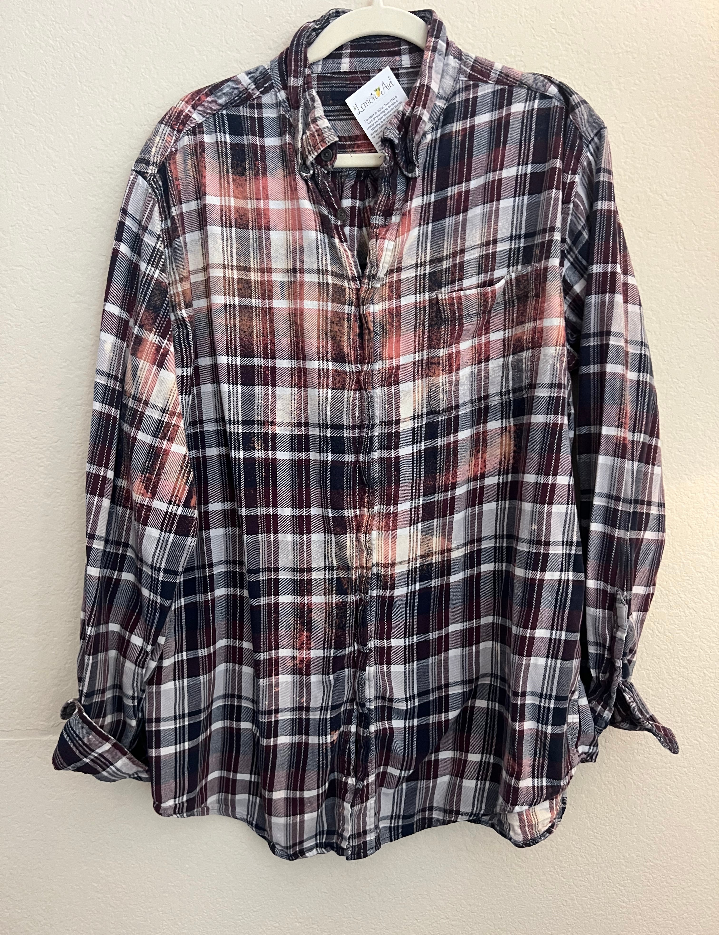 Malibu Hippie #209 X-LARGE Bleached Flannel on Simply Obsessed