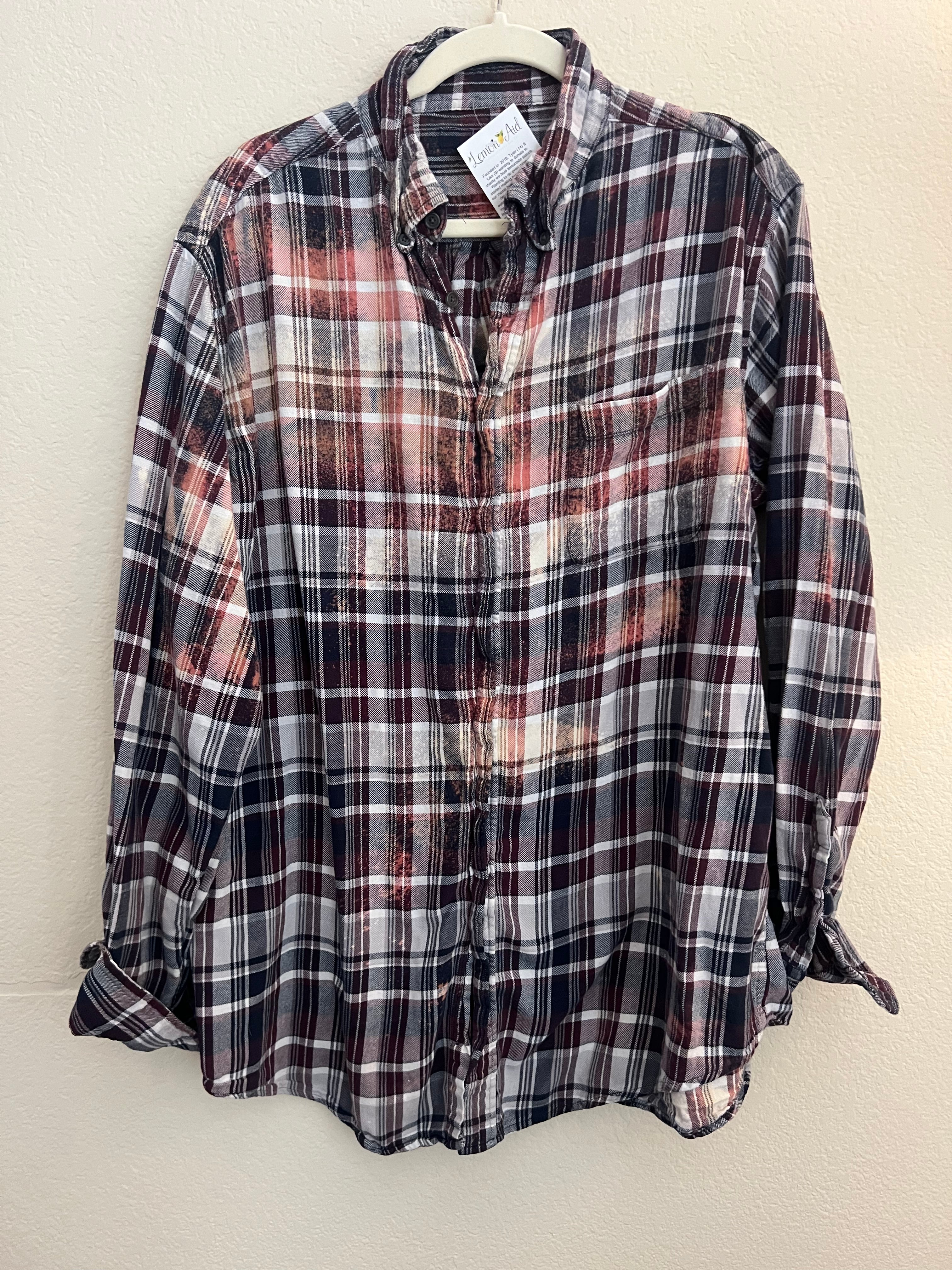 Malibu Hippie #209 X-LARGE Bleached Flannel on Simply Obsessed