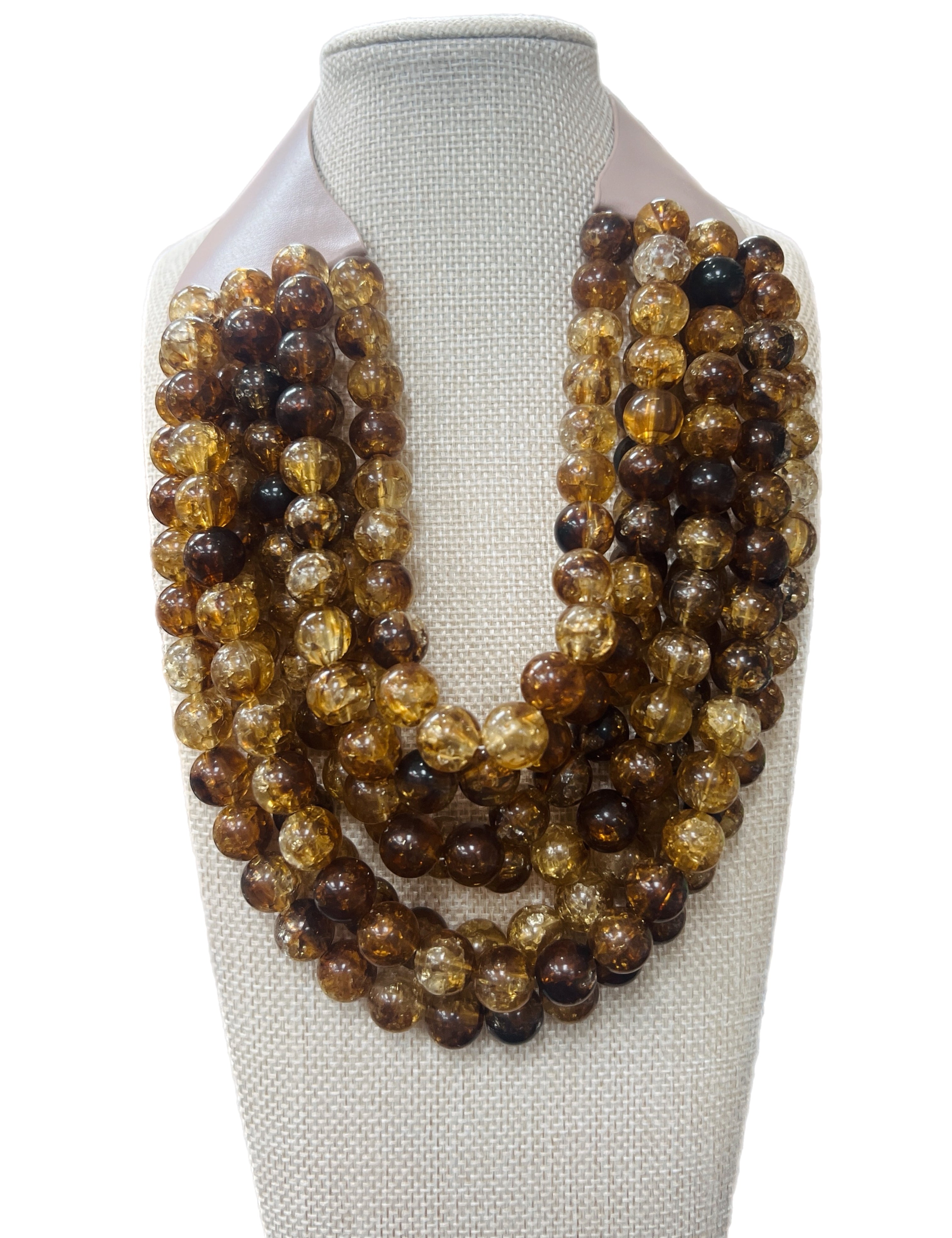 ATG 7-Strand Brown Magnetic Necklace on Simply Obsessed