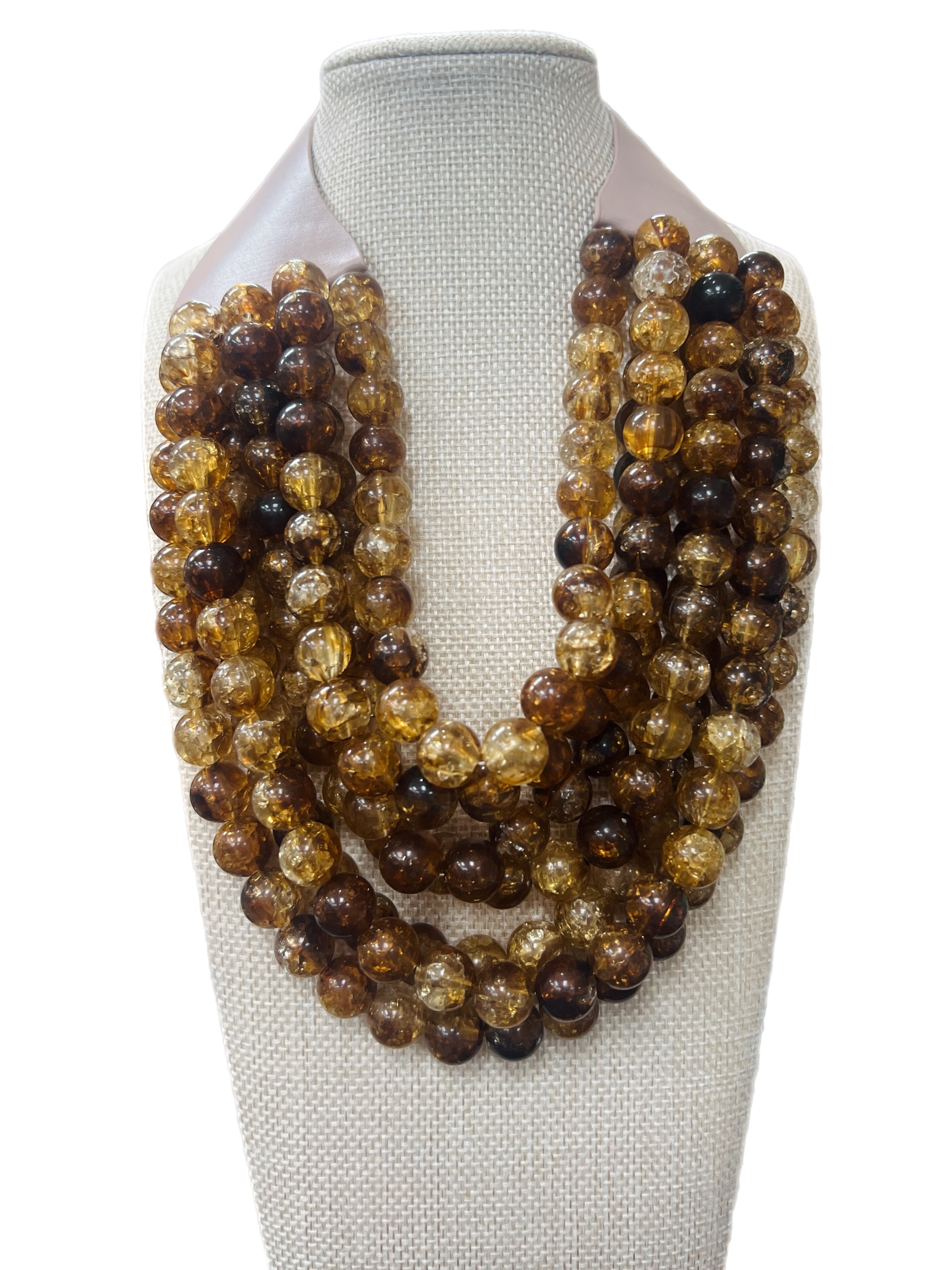 ATG 7-Strand Brown Magnetic Necklace on Simply Obsessed