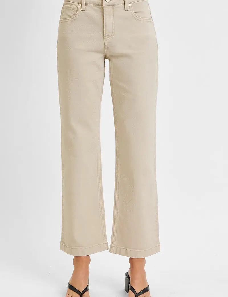 RISEN Full Size Tummy Control Mid Rise Ankle Straight Jeans Plus Size on Simply Obsessed