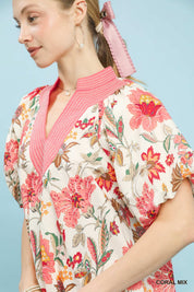 UMGEE Mix Floral Puff Sleeve Blouse **SALE** on Simply Obsessed