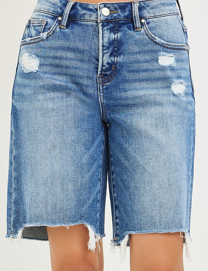 RISEN Tummy Control Slouchy Bermuda Shorts on Simply Obsessed