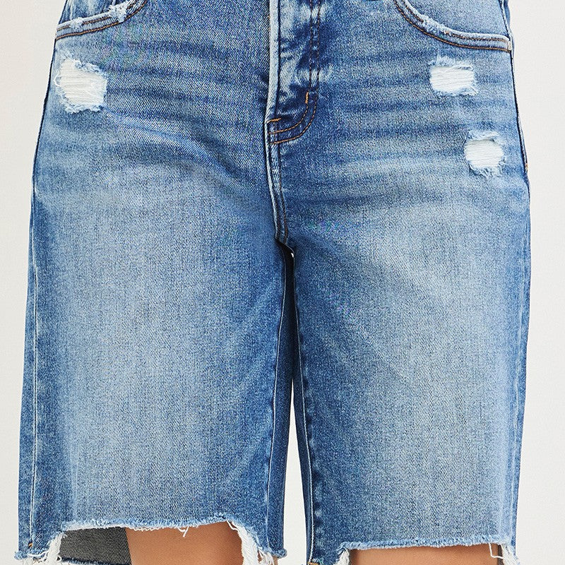 RISEN Tummy Control Slouchy Bermuda Shorts on Simply Obsessed