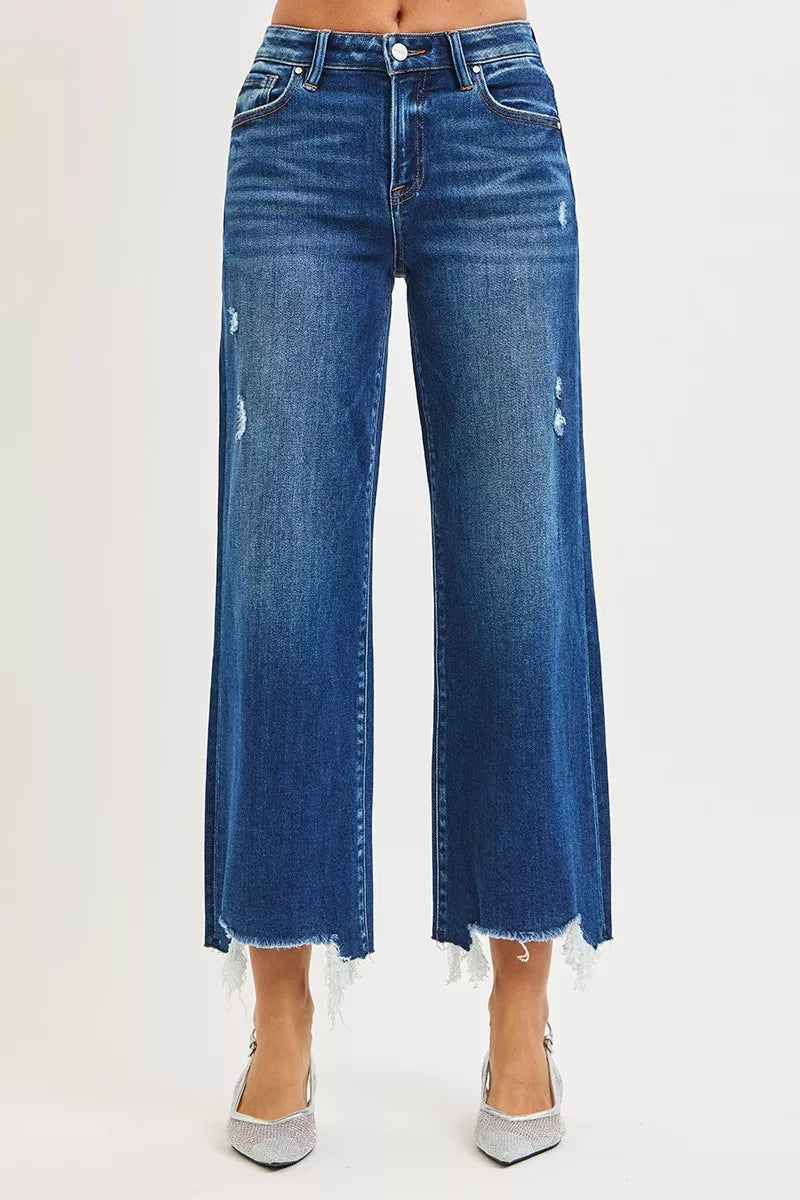 RISEN High Rise Crop Wide Leg Jeans on Simply Obsessed