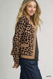 UMGEE Leopard Print Button-Down Cardigan on Simply Obsessed