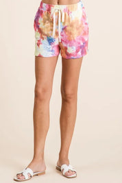 BiBi Tie Dye French Terry Casual Shorts on Simply Obsessed