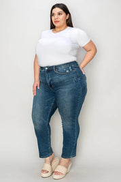 JUDY BLUE Full Size Tummy Control High Waist Slim Jeans on Simply Obsessed