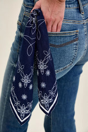JUDY BLUE Mid Rise Jaqueline Flare with Triple Needle Back Pkts and Bandana Loop on Simply Obsessed