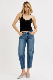 RISEN Full Size Low Rise Crop Boyfriend Jeans Plus Size on Simply Obsessed