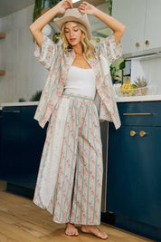 BIBI Eyelet Lace And Floral Mix And Match Shirt Top on Simply Obsessed