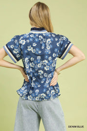 UMGEE Mixed Media Print Top on Simply Obsessed