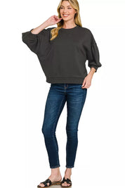 ZENANA Scuba Dolman Sleeve Sweatshirt on Simply Obsessed
