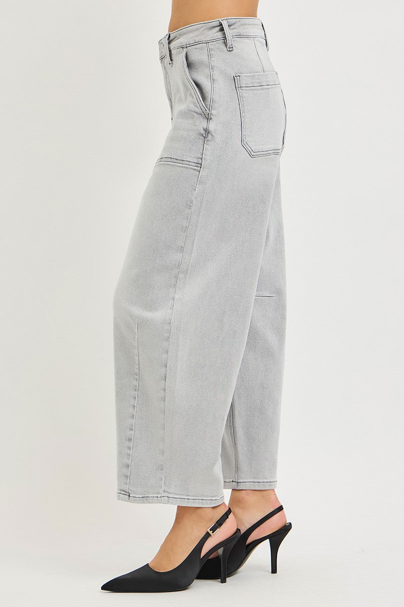 RISEN Slouchy Cropped Barrel Jeans on Simply Obsessed