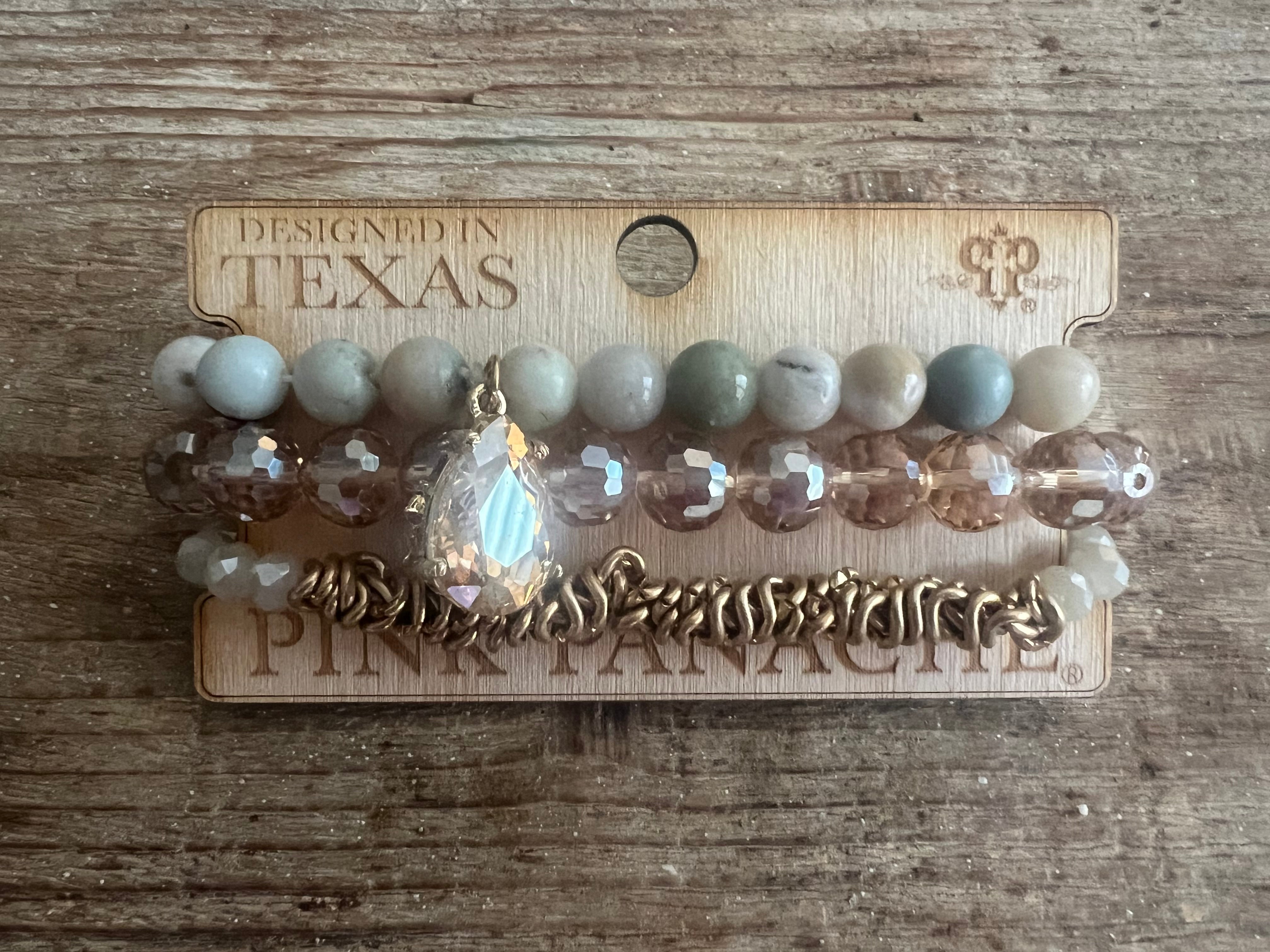 #107 One of a Kind Gold w/ Stone Charm Stack on Simply Obsessed