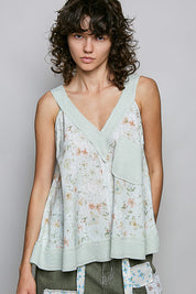 POL Floral V-Neck Tank with Front Pocket **SALE** on Simply Obsessed