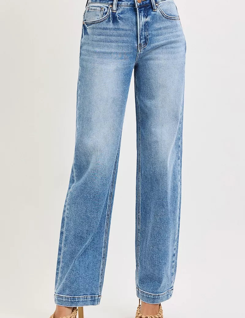 RISEN High Rise Wide Baggy Jeans on Simply Obsessed