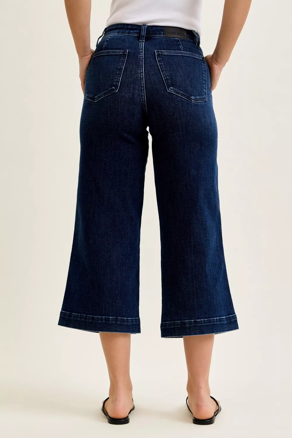 JUDY BLUE High Waist Ankle Wide Jeans on Simply Obsessed