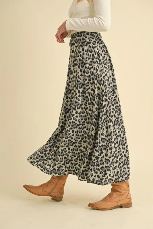 Aemi+Co Leopard Midi Skirt on Simply Obsessed